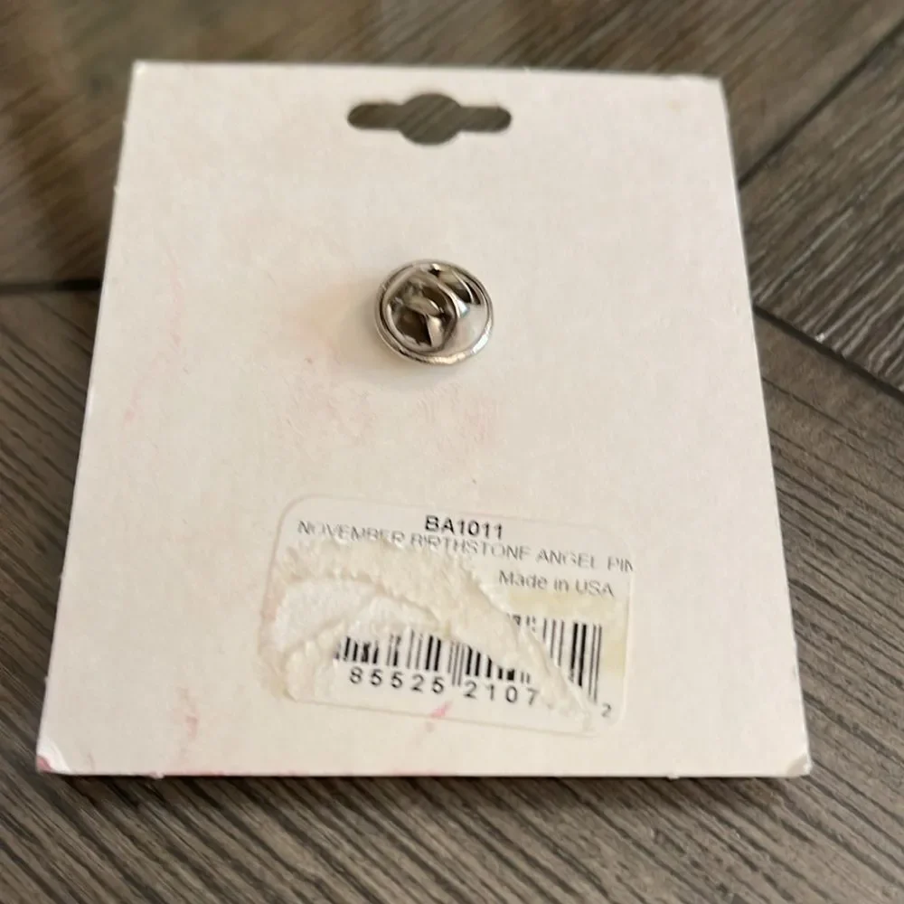 Vintage CAMCO November Birthstone Blessings Angel Pin